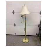Brass Finish Floor Lamp with Shade