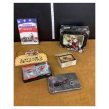 Harley Davidson Collectibles: Sign, Cards, DVD & Figurine