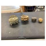 Group of Decorative Metal Jewelry Boxes