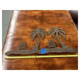 Metal Silhouette Cutout of Beach Scene