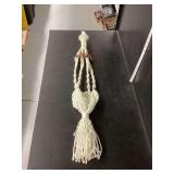 Macrame Plant Hanger with Butterfly Embellishments