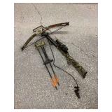 Camo Crossbow with Scope and Arrows