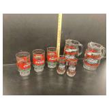 Coca-Cola Glass Pitchers and Tumblers Set