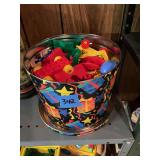 Blocks and tin can