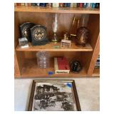 Assorted Decorative Objects and Framed Photograph