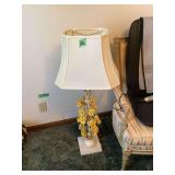 Floral Motif Table Lamp with Shade