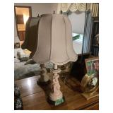 Figural Table Lamp with Shade