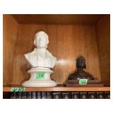 Robert Burns Bust and Unidentified Bronze Bust