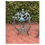 Metal Plant Stand with Rose Motif