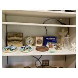 Pair of Napco Bird Motif Decorative Plates & Contents