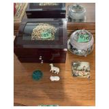Assorted Decorative Objects with Jewelry Box