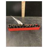 Matco Tools Universal Socket Set 3/8” Dr. in Red Metal Tray