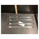 Set of Four Matco Flex-Head Ratcheting Wrenches, 21mm-25mm