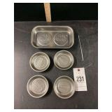 Mac Tools Rectangular Tray and Four Blue-Point Circular Trays