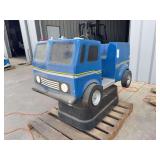 Blue Fire Truck Coin-Operated Kiddie Ride