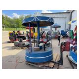 Coin-Operated Carousel Kiddie Ride with Four Horses