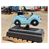 Coin-Operated Light Blue Car Kiddie Ride