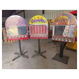 Collection of Three Vendomatic Sticker and Tattoo Vending Machines