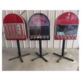 Set of Three Vendomatic Sticker and Tattoo Vending Machines