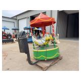 Coin-Operated Carousel Ride with Animal Figures