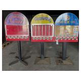 Set of Three Multi-Column Sticker and Tattoo Vending Machines
