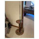 Fishing Rod and Reel Rack with Equipment