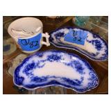 Mackintosh England Flow Blue Dishes and Mug