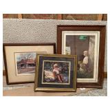 Framed Decorative Prints Assortment