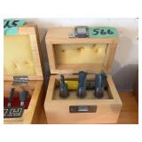 Woodworking Router Bit Set in Wooden Storage Box