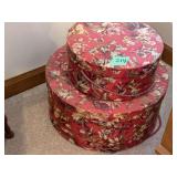Set of Two 'Once Upon a Rose' Collection Floral Hat Boxes