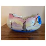Severn Pottery English Bowl with Sailing and Bird Motif
