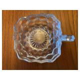 Pressed Glass Nappy Dish with Handle