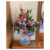 Floral Arrangement in Decorative Glass Vase
