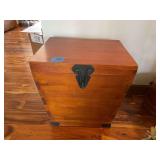 Wood Storage Chest with Lift Top