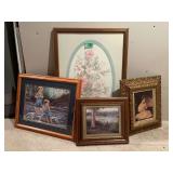 Assortment of Four Framed Decorative Art Prints