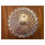 Pressed Glass Bowl with Geometric Pattern