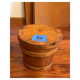 Wooden Firkin Style Storage Container
