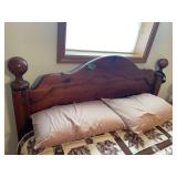 Full Size Bed with Pinecone Design
