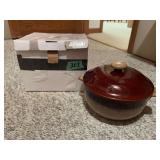 Sango Nova Brown Ceramic Covered Casserole Dish