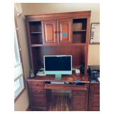 Wood Desk with Hutch