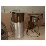 Metal Fiasco Stainless Steel Boiling Pot and Stand