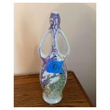 Castilian Decorative Vase - Floral and Peacock Design