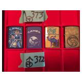 Assorted CAMEL Cigarettes Advertising Zippo Lighters Lot