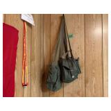 Military Style Shoulder Bag with Contents