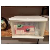 Assorted Light Bulbs in Storage Container