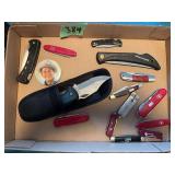 Lot of Assorted Pocket Knives with Reagan Button