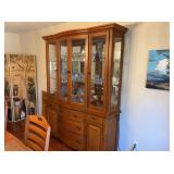 Broyhill Continental Tapestry Wood and Glass Display Cabinet