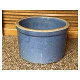 Blue Glazed Stoneware Crock