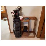Bag Boy Golf Bag with Assorted Golf Clubs, Storage Cabinet and Accessories