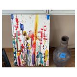 Decorative Vase and Floral Painting